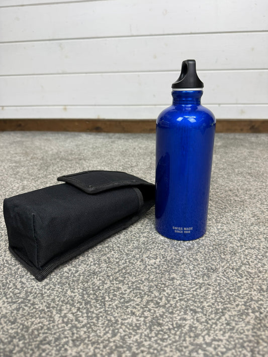 Ex Police SIGG Traveller Swiss 0.6L Aluminium Drink Water Bottle & Nylon Belt Pouch