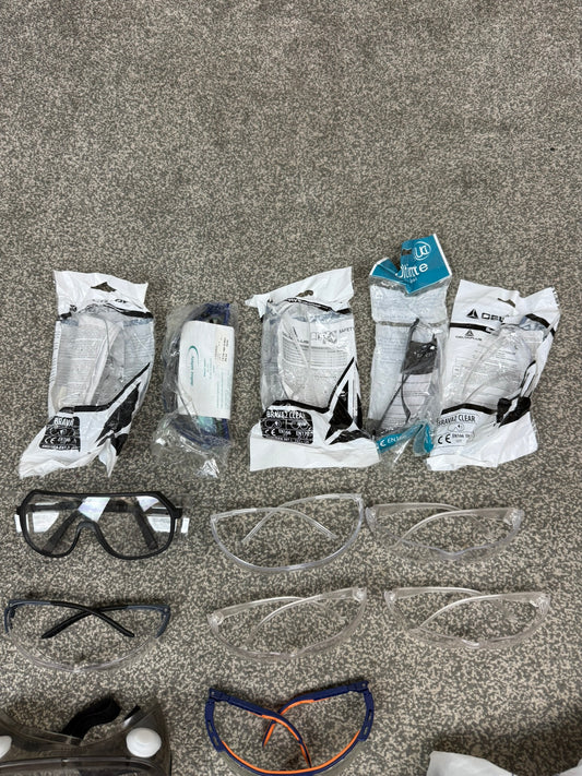 Ex Police Safety Glasses Goggles JOB LOT x16 Workshop Machinery Eye Protection