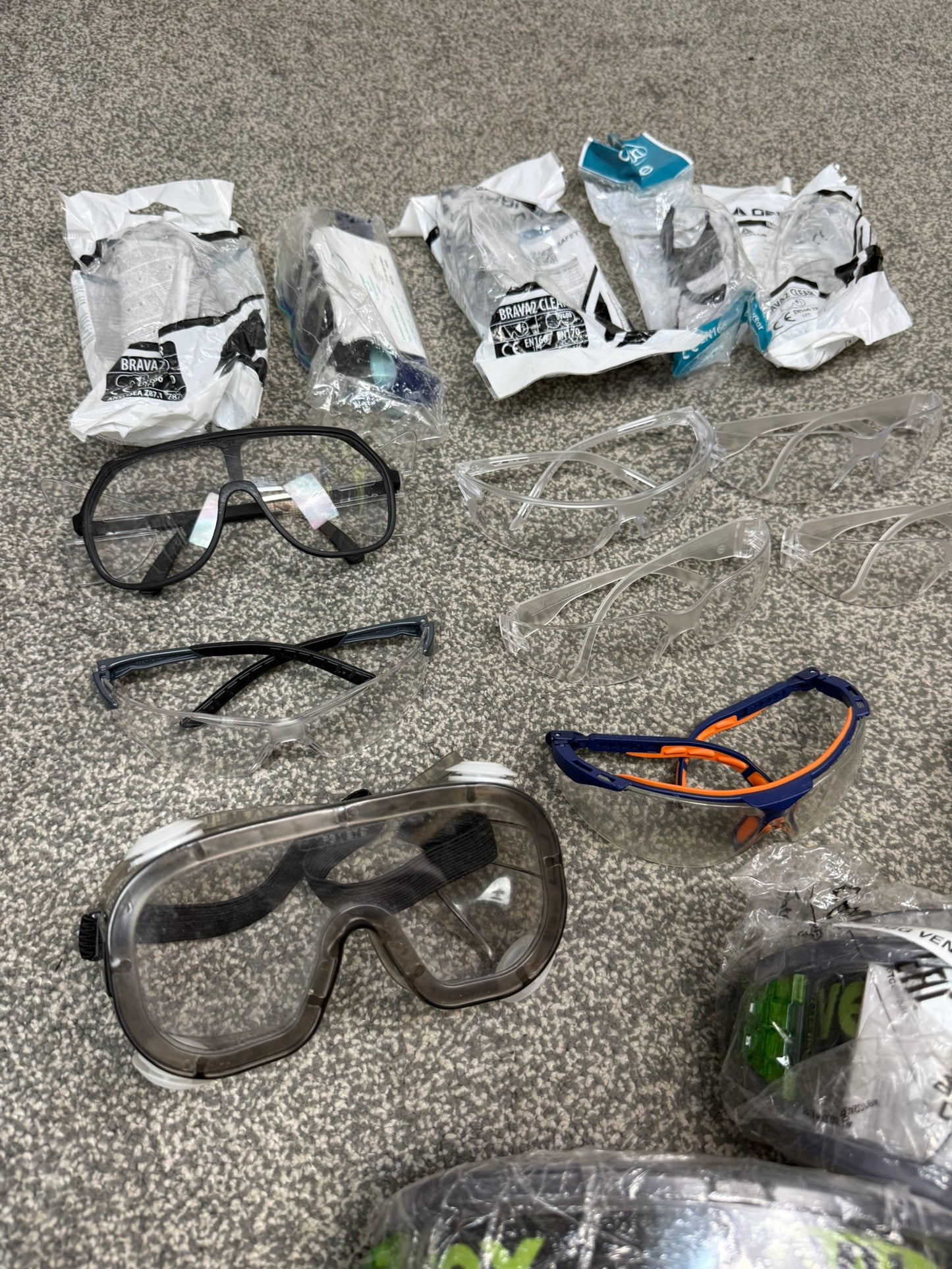 Ex Police Safety Glasses Goggles JOB LOT x16 Workshop Machinery Eye Protection