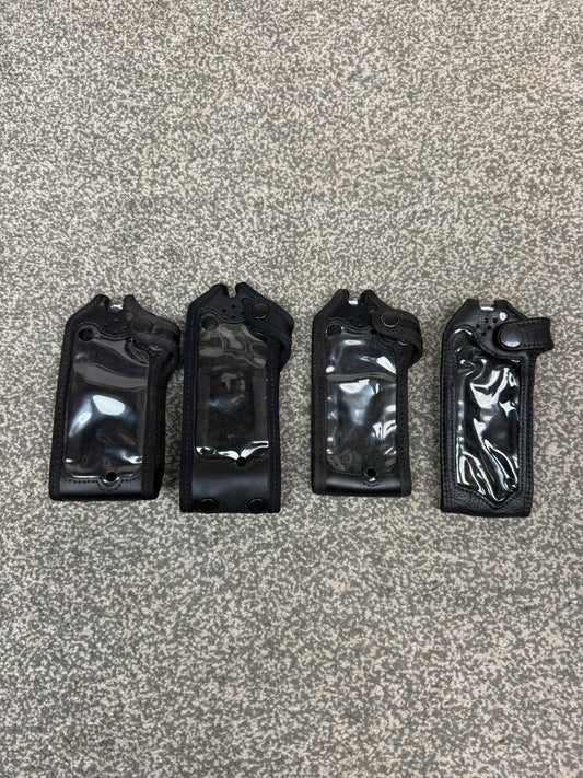 Ex Police Klickfast Sepura Leather Radio Case x4 JOB LOT Film TV Uniform