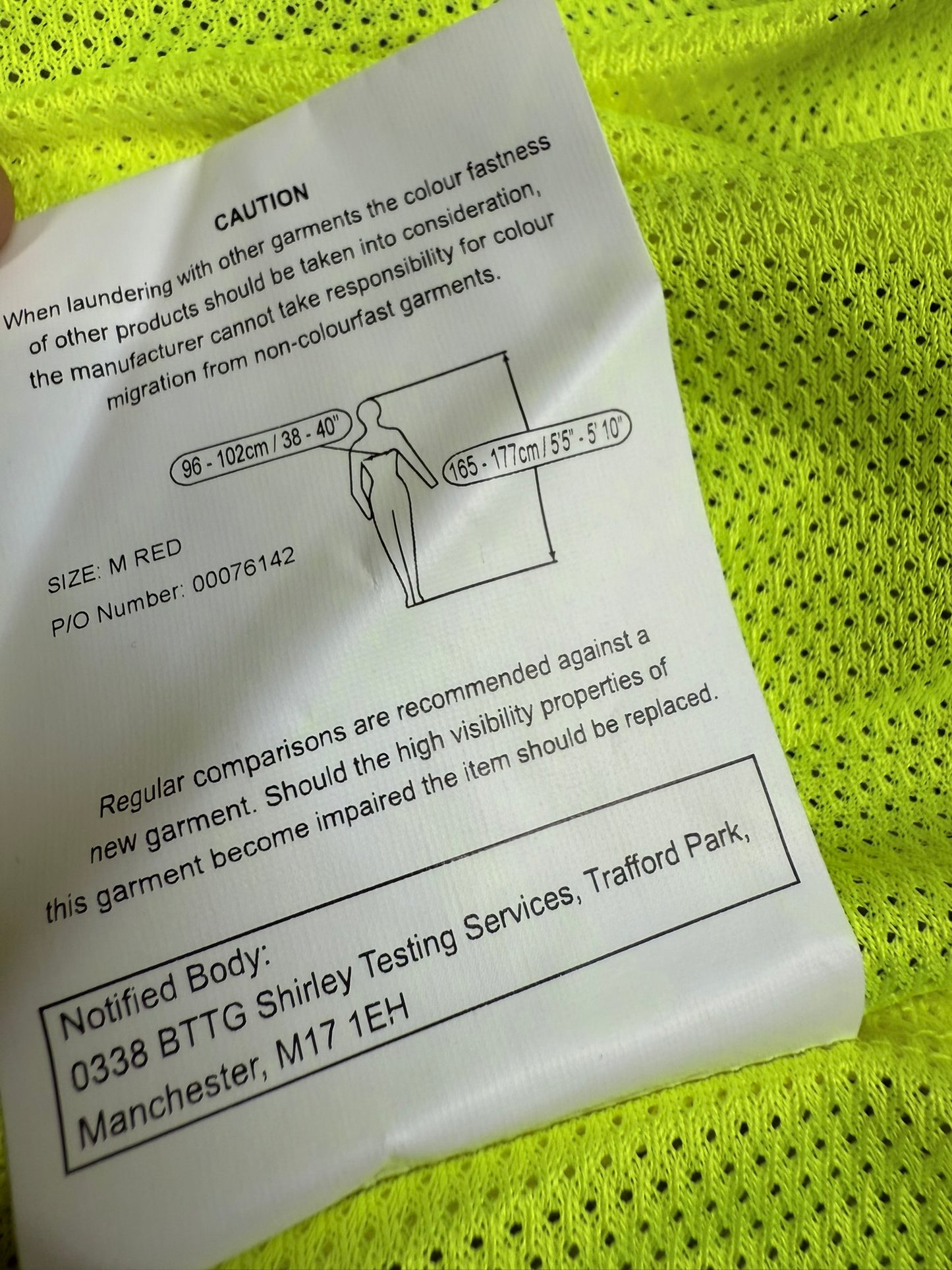 Ex Police Hi Vis Mesh Cycle Jacket Cycling Security Riding - MEDIUM