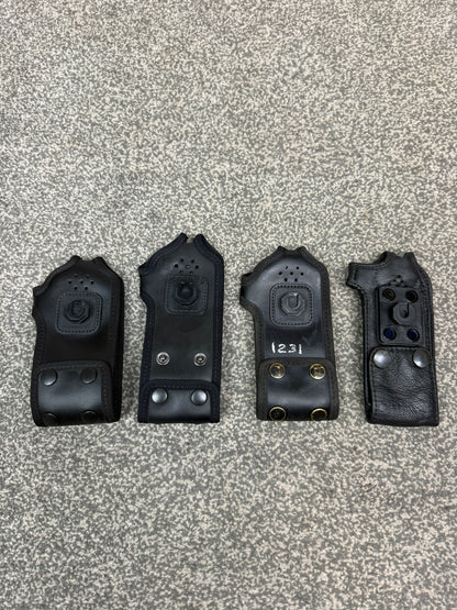Ex Police Klickfast Sepura Leather Radio Case x4 JOB LOT Film TV Uniform