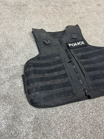 Ex Police Mehler MOLLE Body Armour Stab Vest Cover Black Security Airsoft