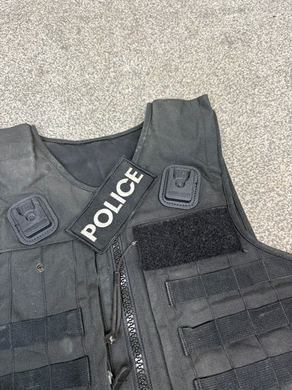 Ex Police Mehler MOLLE Body Armour Stab Vest Cover Black Security Airsoft