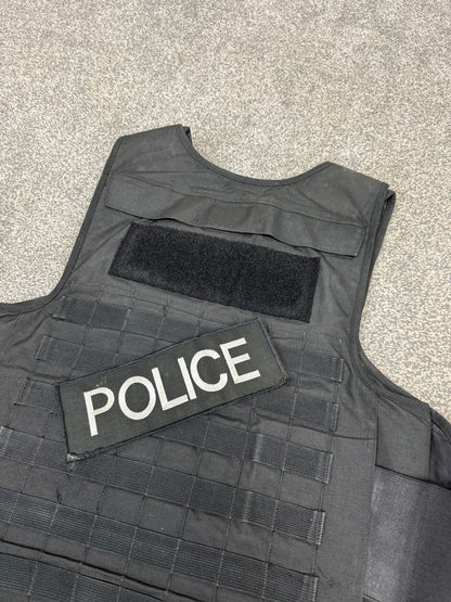 Ex Police Mehler MOLLE Body Armour Stab Vest Cover Black Security Airsoft