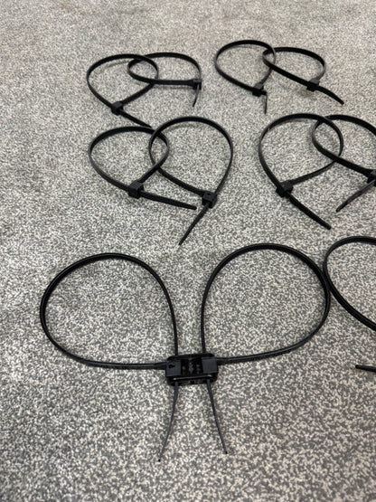 Ex Police Plastic Tactical Handcuffs Reusable Flexi Cuffs Key-Cuff x6 JOB LOT