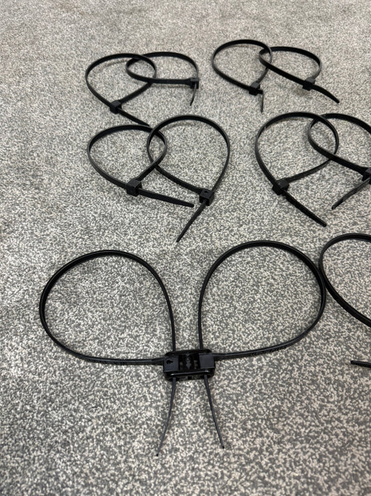 Ex Police Plastic Tactical Handcuffs Reusable Flexi Cuffs Key-Cuff x6 JOB LOT