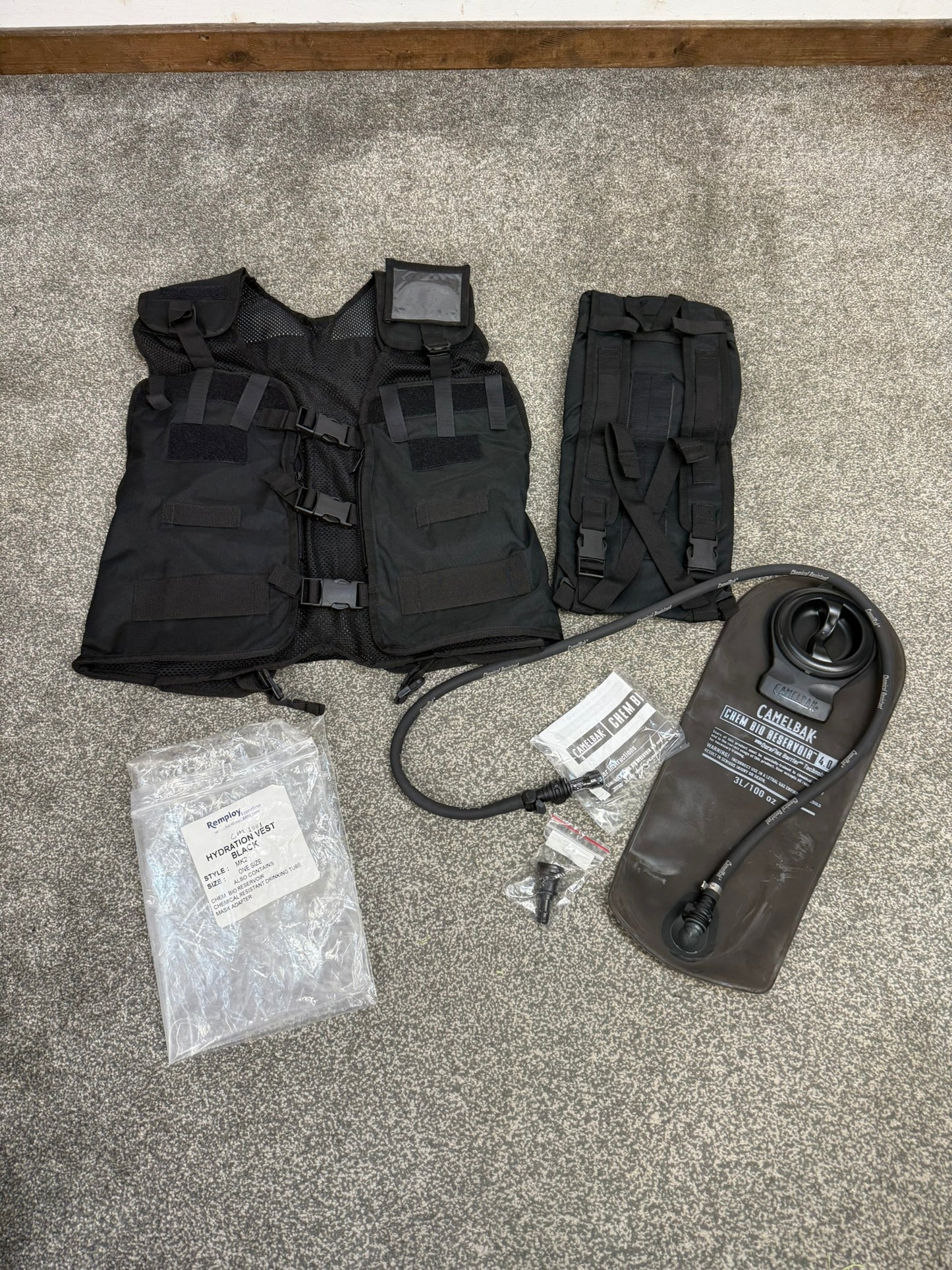 Remploy Frontline Hydration Vest Camelbak 3L CBRN & Mask Adapter MK2 Airsoft Police