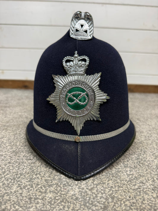 Vintage Staffordshire Police Coxcomb Bobby Helmet Obsolete Collector