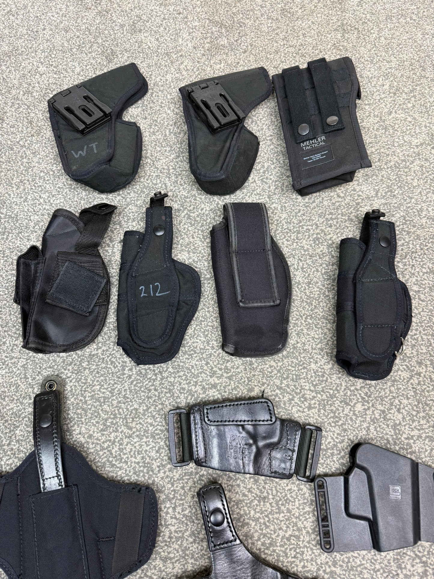 Ex Police Taser Glock Holster Job Lot x11 Airsoft Film / Tv Uniform Prop