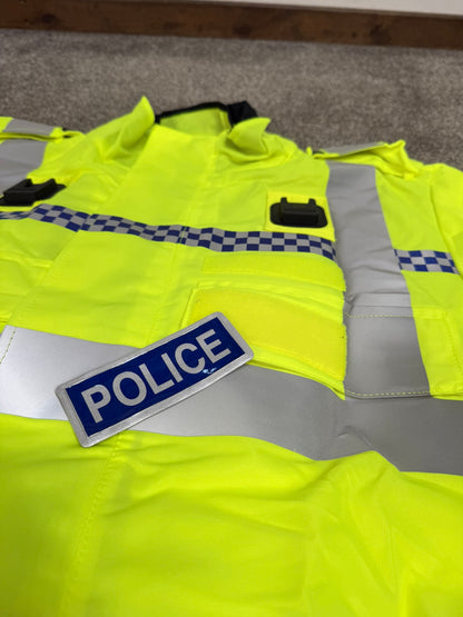 NEW Ex Police Hi-Vis Lightweight Blouson Bomber Jacket With Badge MEDIUM Film TV Uniform Collector Display