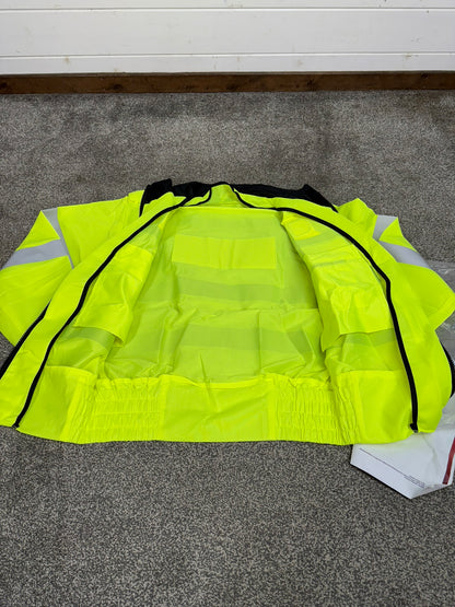 NEW Ex Police Hi-Vis Lightweight Blouson Bomber Jacket With Badge MEDIUM Film TV Uniform Collector Display