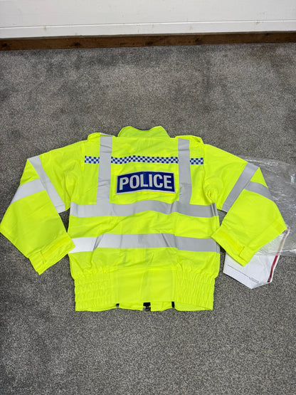 NEW Ex Police Hi-Vis Lightweight Blouson Bomber Jacket With Badge MEDIUM Film TV Uniform Collector Display