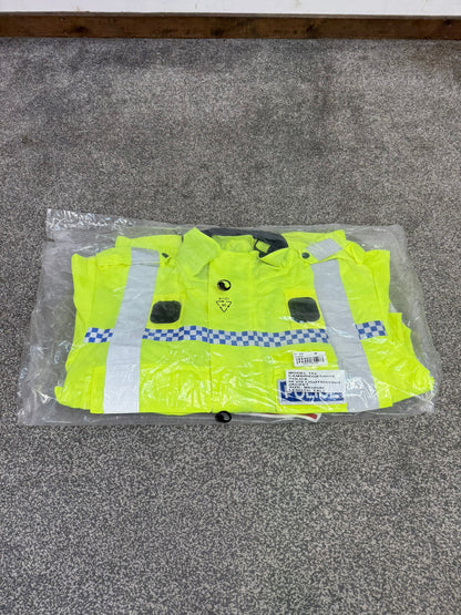 NEW Ex Police Hi-Vis Lightweight Blouson Bomber Jacket With Badge MEDIUM Film TV Uniform Collector Display