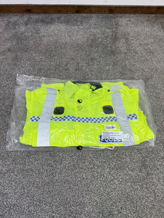 NEW Ex Police Hi-Vis Lightweight Blouson Bomber Jacket With Badge MEDIUM Film TV Uniform Collector Display