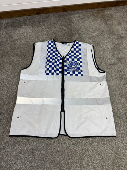 Ex Police Incident Commander White Vest Tabard XL Film TV Collector Display