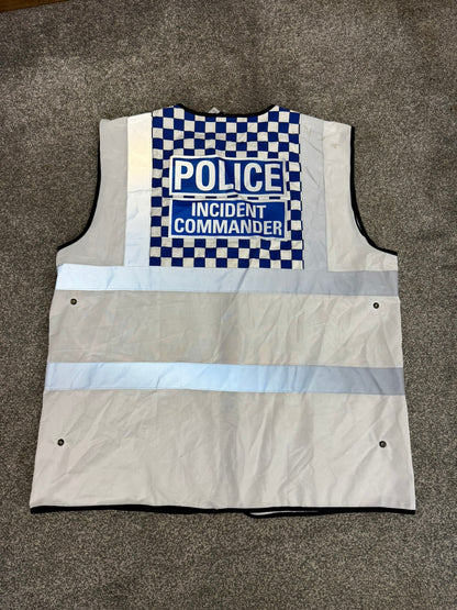 Ex Police Incident Commander White Vest Tabard XL Film TV Collector Display
