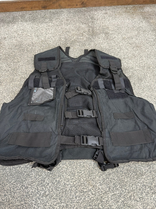Ex Police Black Remploy Frontline CBRN Hydration Vest Camelbak Pouch Security