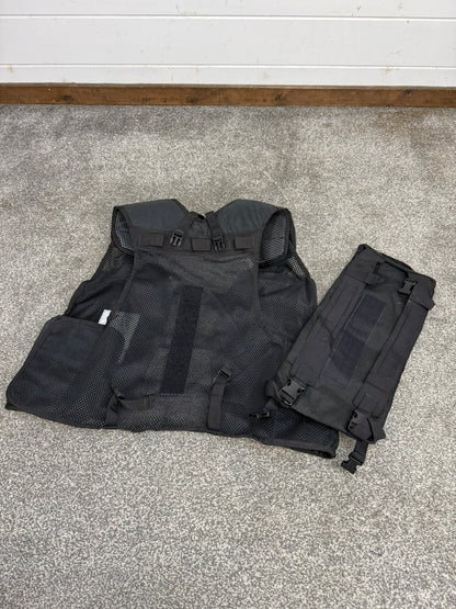 Ex Police Black Remploy Frontline CBRN Hydration Vest Camelbak Pouch Security