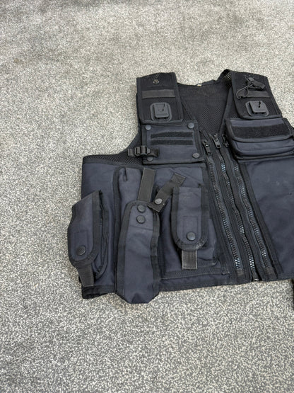 Ex Police Black Arktis Vest Utility Tac Vest MEDIUM Airsoft Security