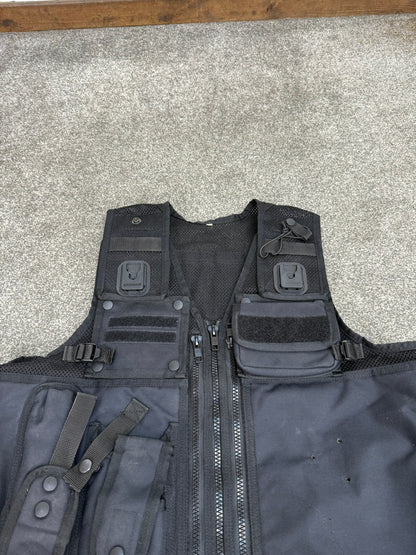 Ex Police Black Arktis Vest Utility Tac Vest MEDIUM Airsoft Security