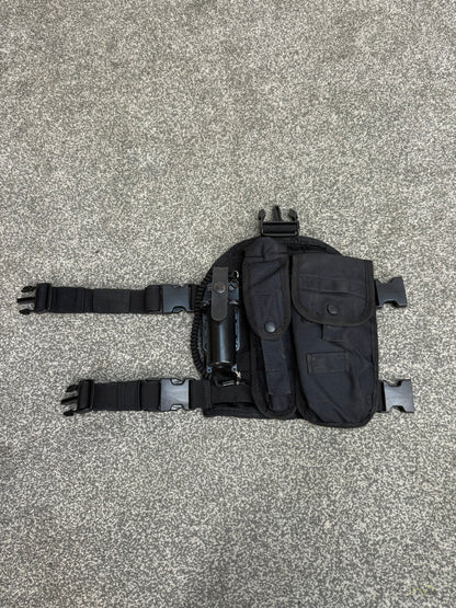Ex Police 5.11 Tactical Black Molle Thigh Rig With Pouches Security Airsoft