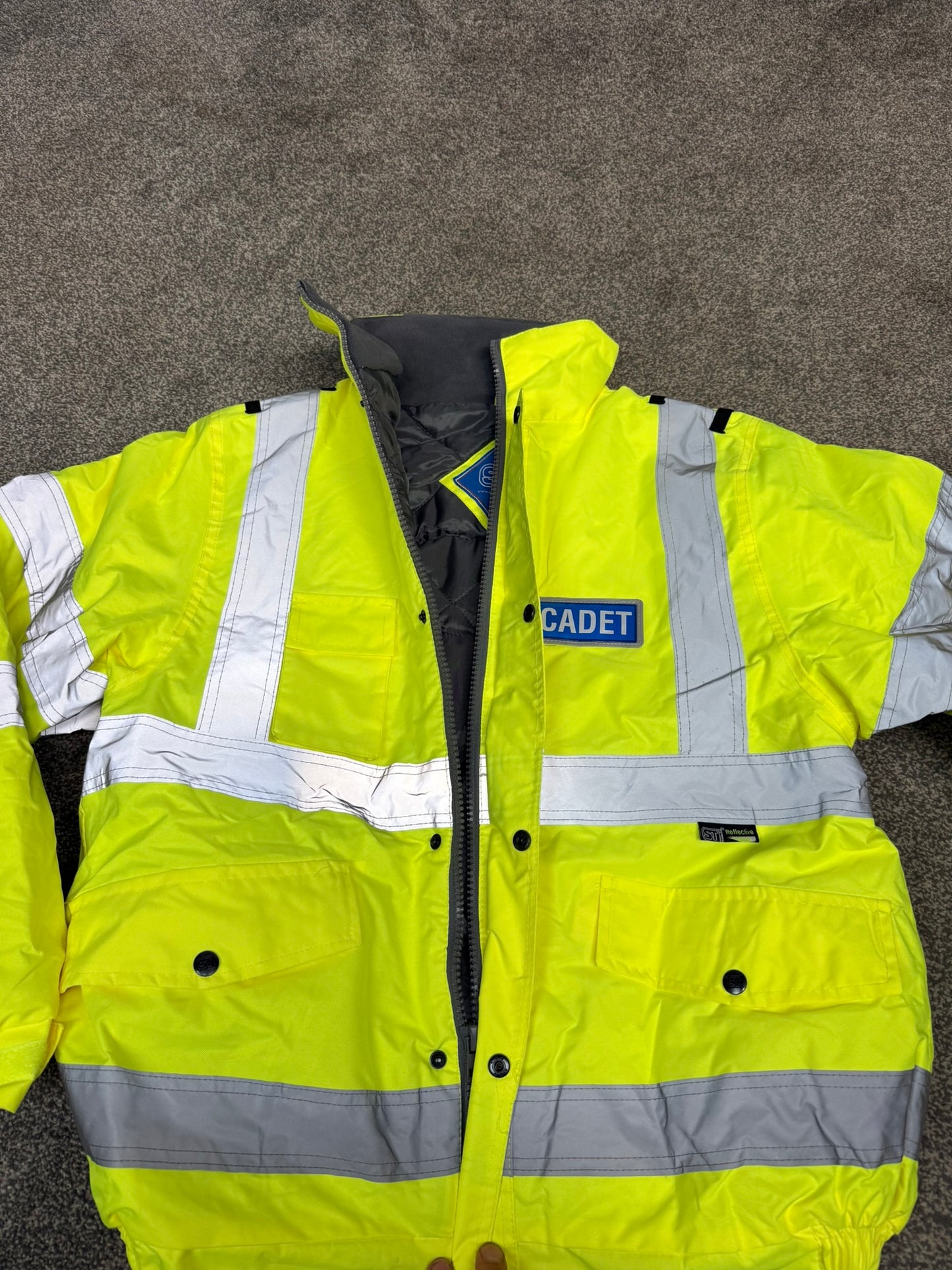 Ex Police Cadet Hi Vis Bomber Jacket Reflective Coat Uniform Patrol