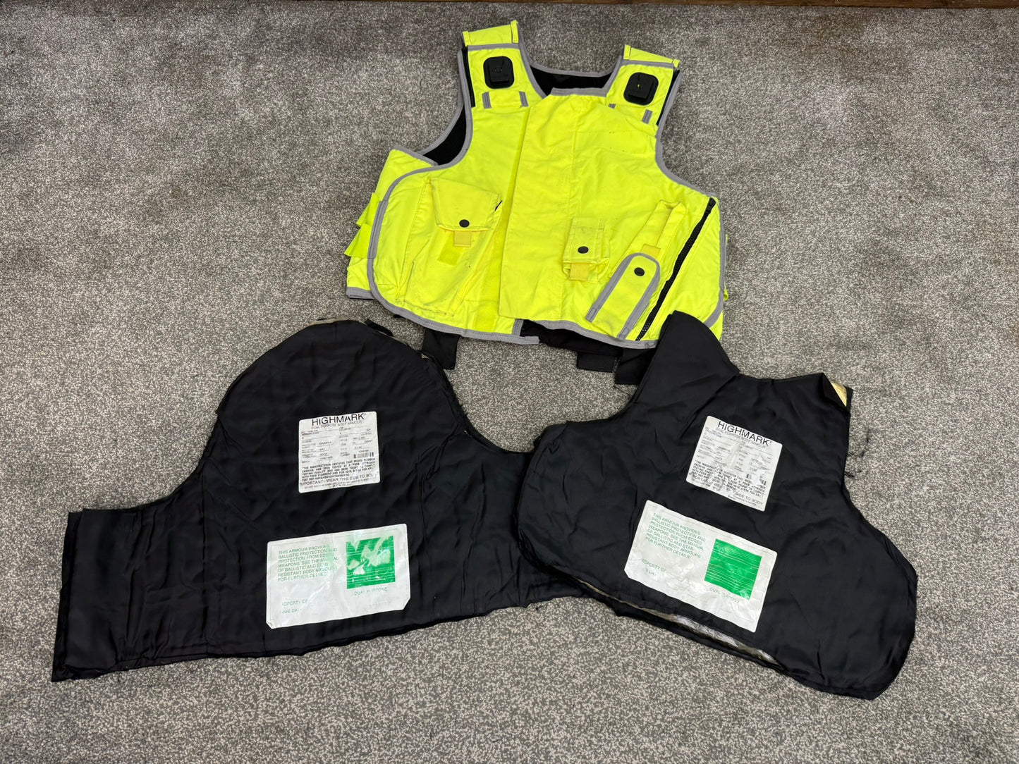 Ex Police Highmark Body Armour Vest XL Anti Stab & Ballistic HG1A & KR1 Security