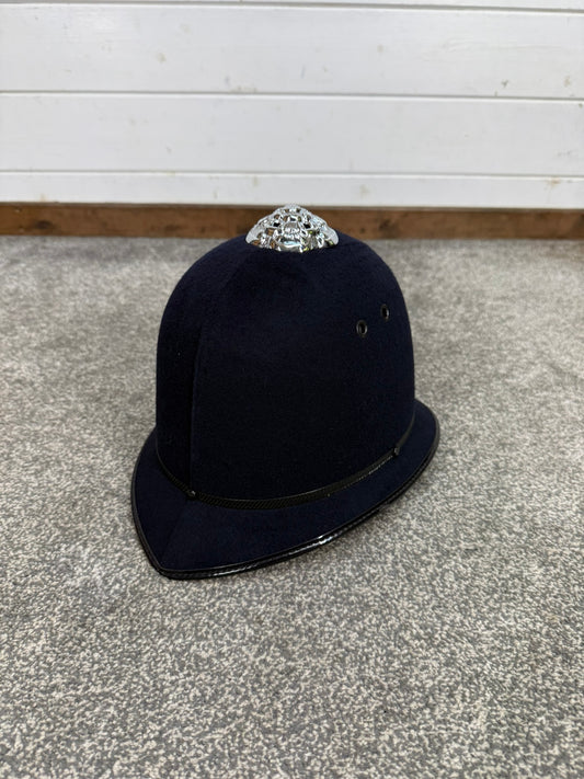 Ex Police Bobby Custodian Helmet Metropolitan Rose Top 59cm Fancy Dress Display