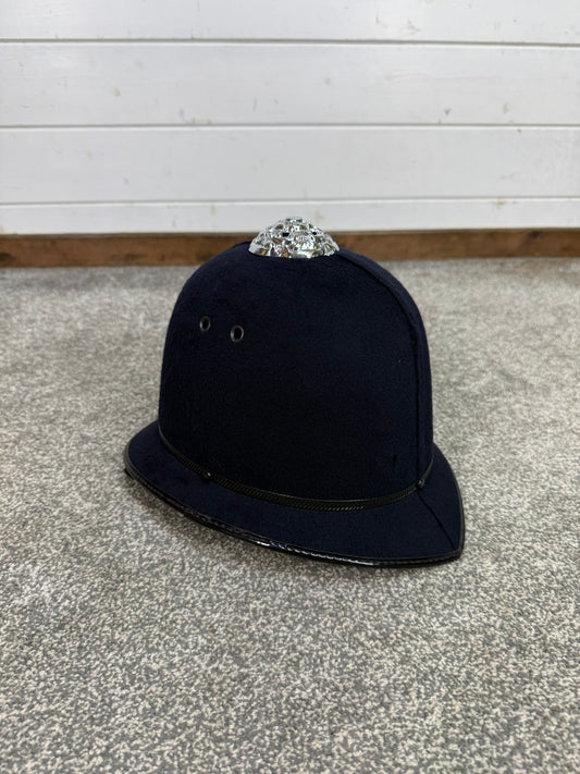Ex Police Bobby Custodian Helmet Metropolitan Rose Top 59cm Fancy Dress Display