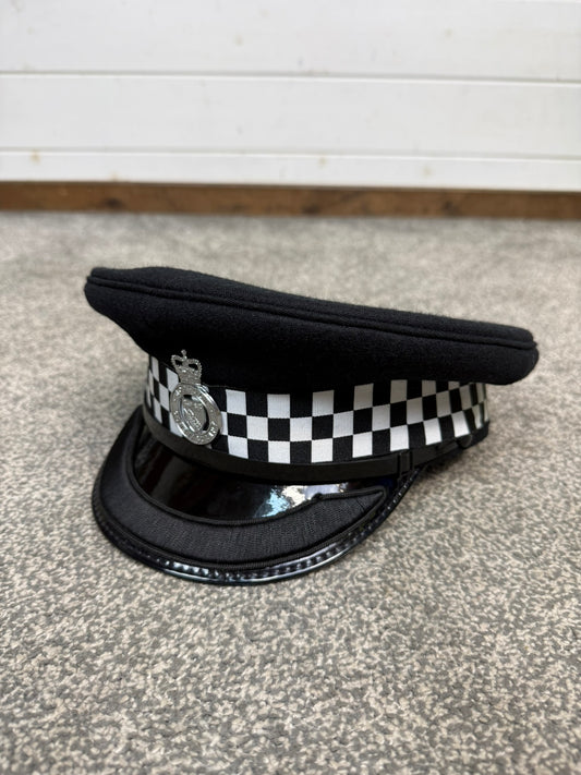 Ex Norfolk Constabulary Police Inspector Peak Cap With Braid Obsolete Collector