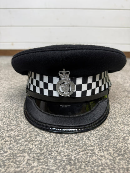 Ex Norfolk Constabulary Police Inspector Peak Cap With Braid Obsolete Collector