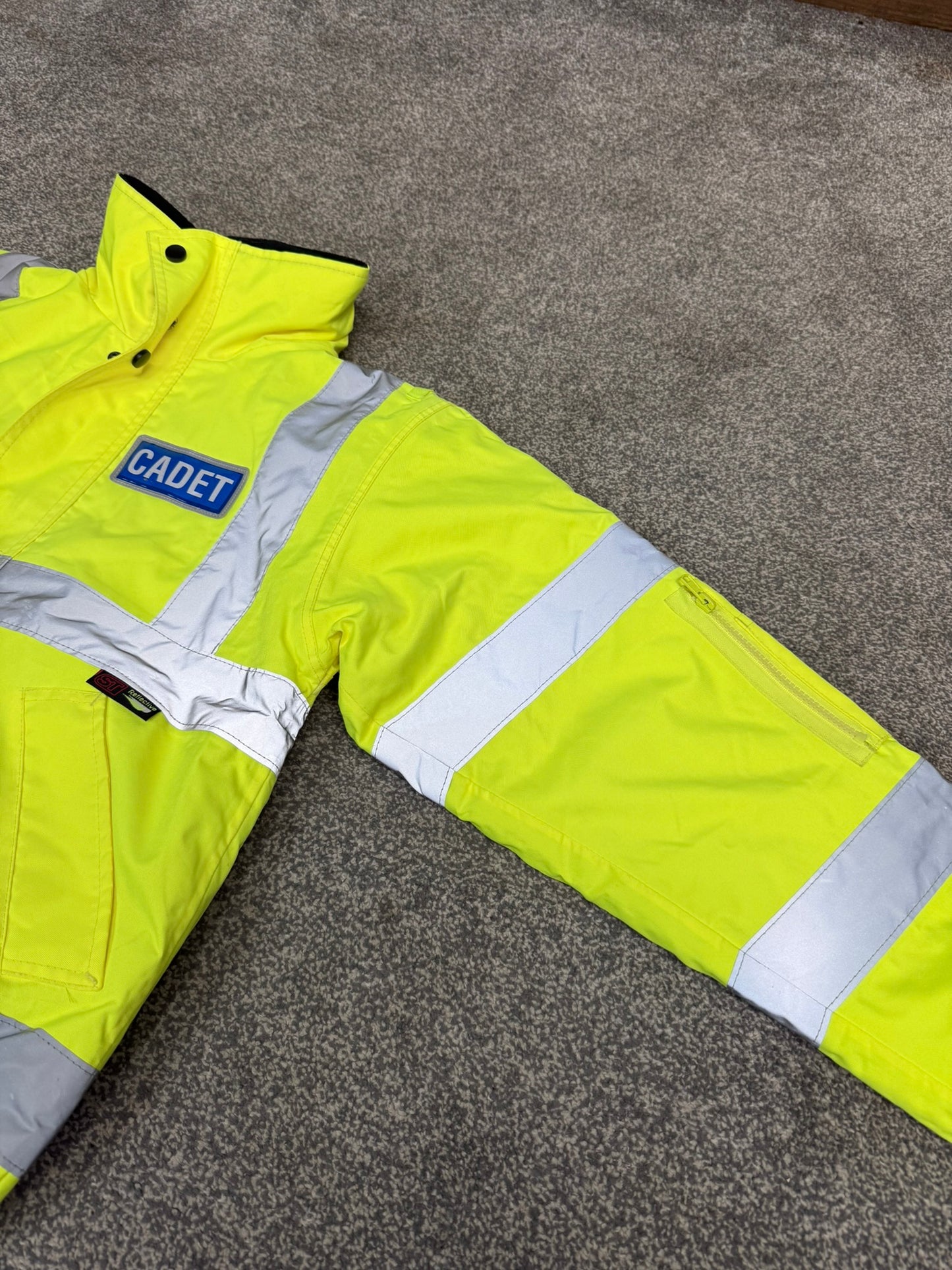 Ex Police Cadet Hi Vis Bomber Jacket Reflective Coat Uniform Patrol