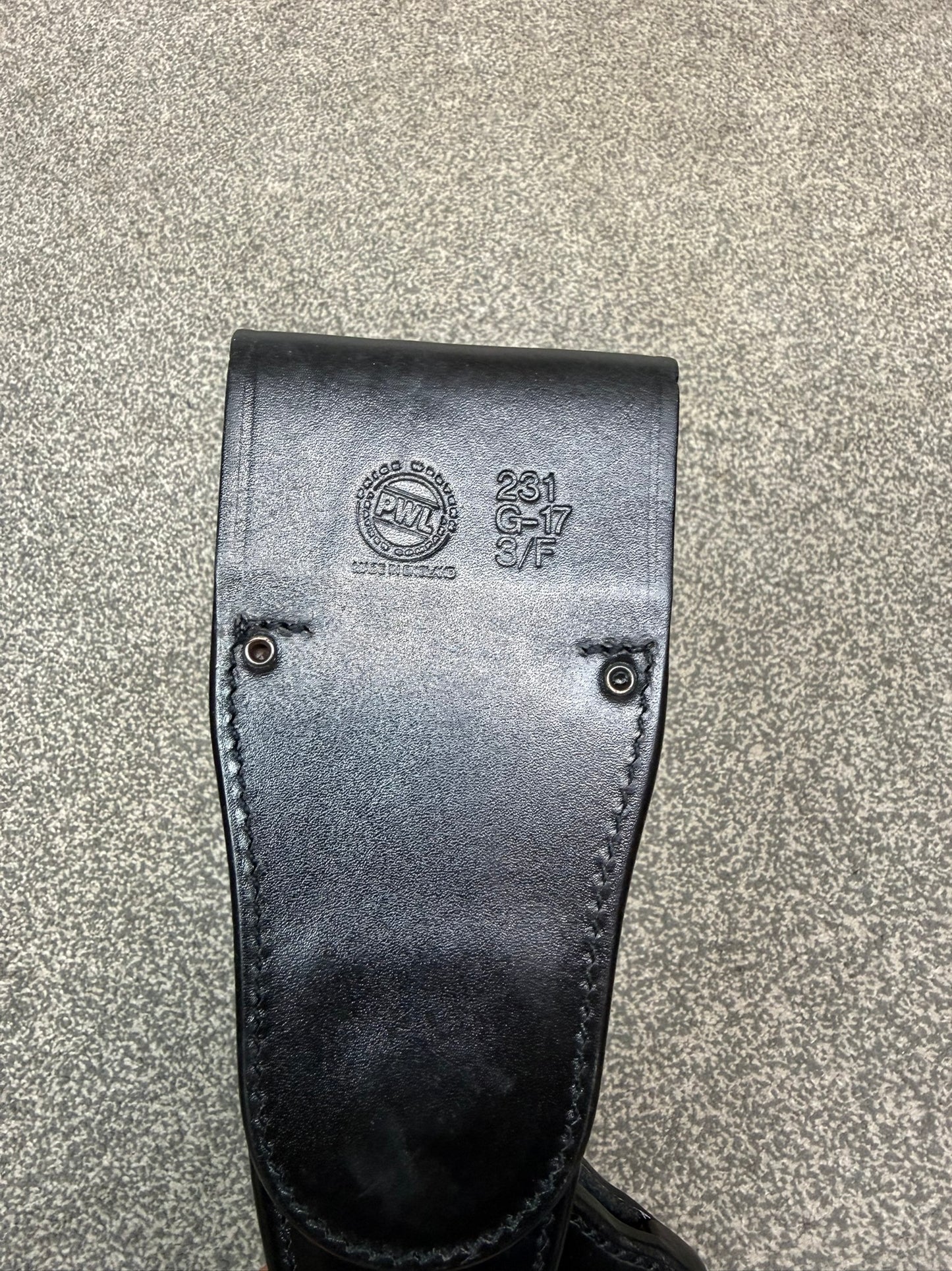 Ex Police PWL Glock 17 Leather Drop Leg Holster Airsoft Display