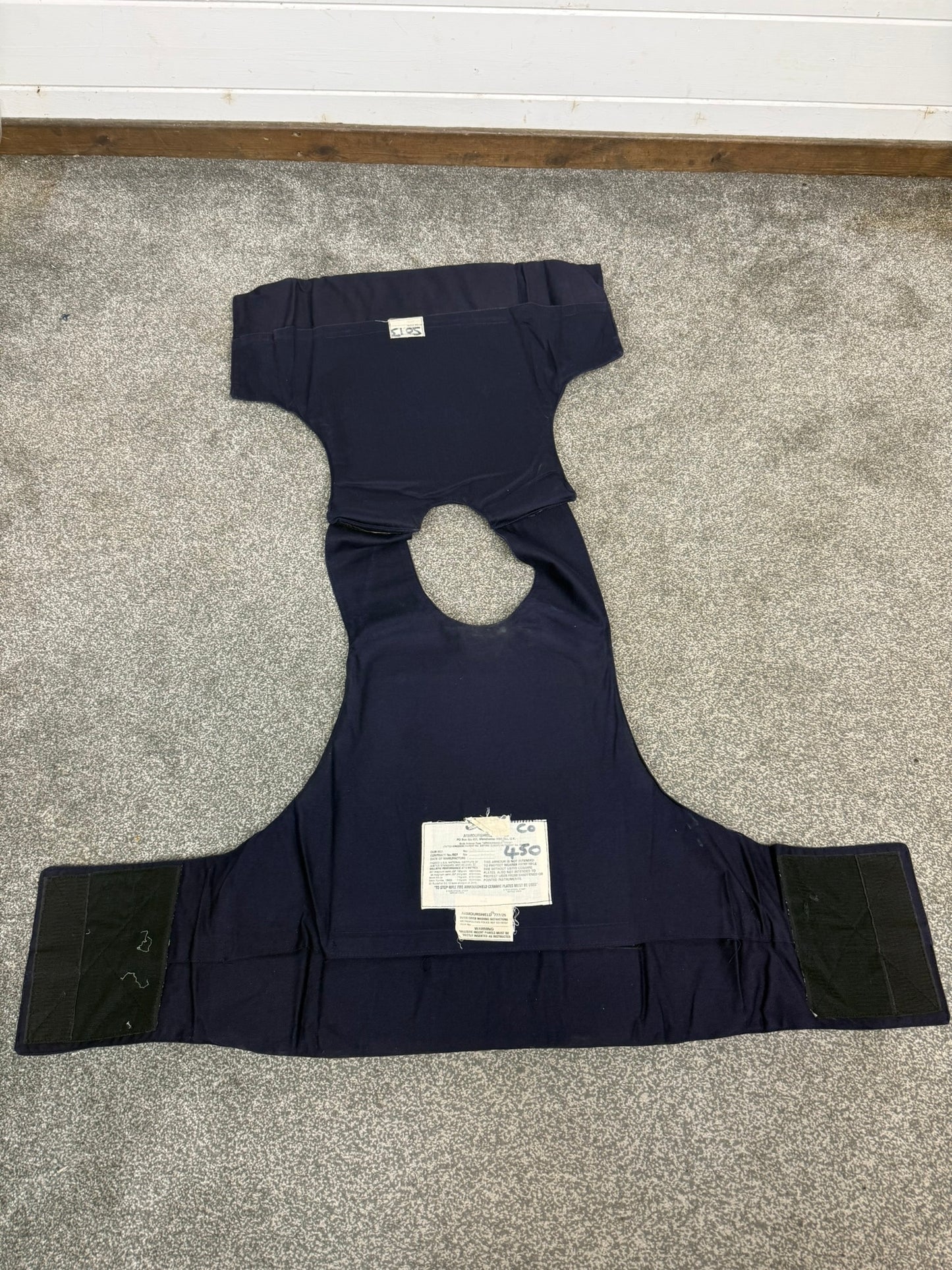 Ex Metropolitan Police Body Armour Vest With Panels Vintage 1988 Issue Collector Display