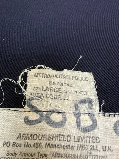Ex Metropolitan Police Body Armour Vest With Panels Vintage 1988 Issue Collector Display