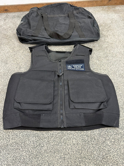 Ex Metropolitan Police Black Cooneen Body Armour Vest Anti Stab & Ballistic HG1A & KR1