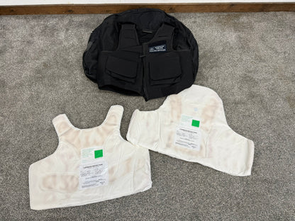 Ex Metropolitan Police Black Cooneen Body Armour Vest Anti Stab & Ballistic HG1A & KR1