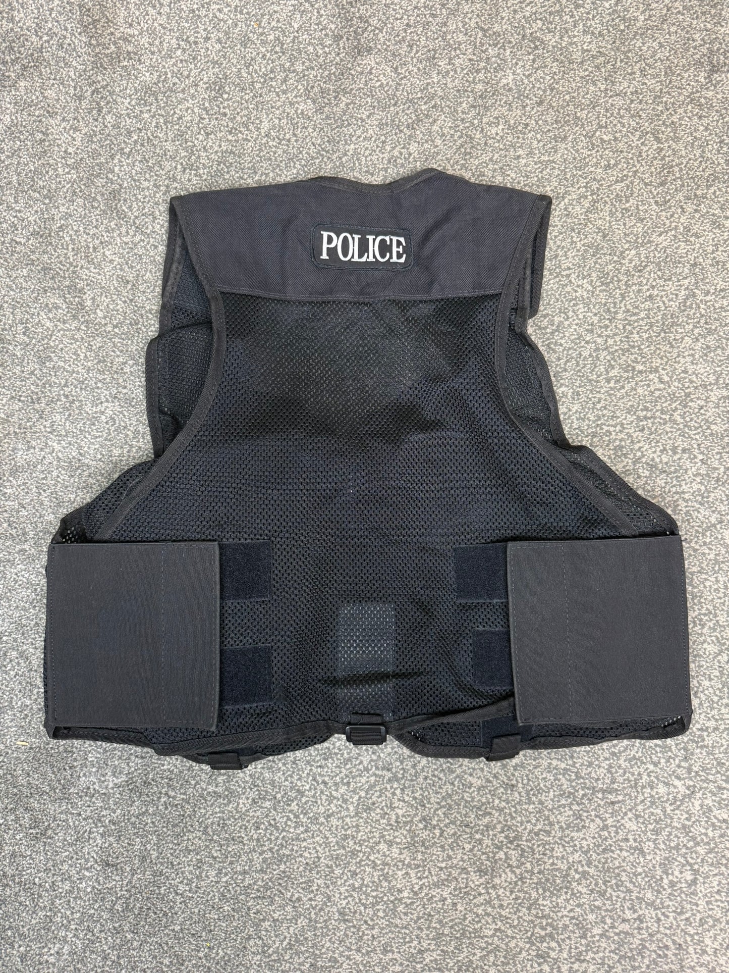 Ex Police Protec Tactical Utility Black Vest BADGED - Medium Film TV Uniform