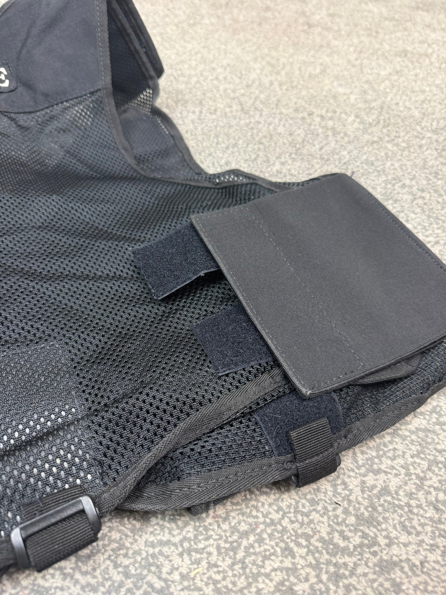 Ex Police Protec Tactical Utility Black Vest BADGED - Medium Film TV Uniform