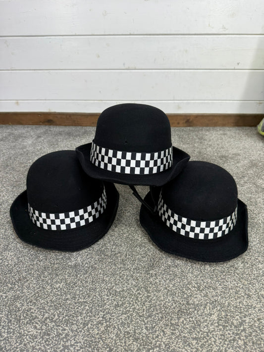 3x Ex Police WPC Bowler Hat Job Lot Good Conditions Film Fancy Dress