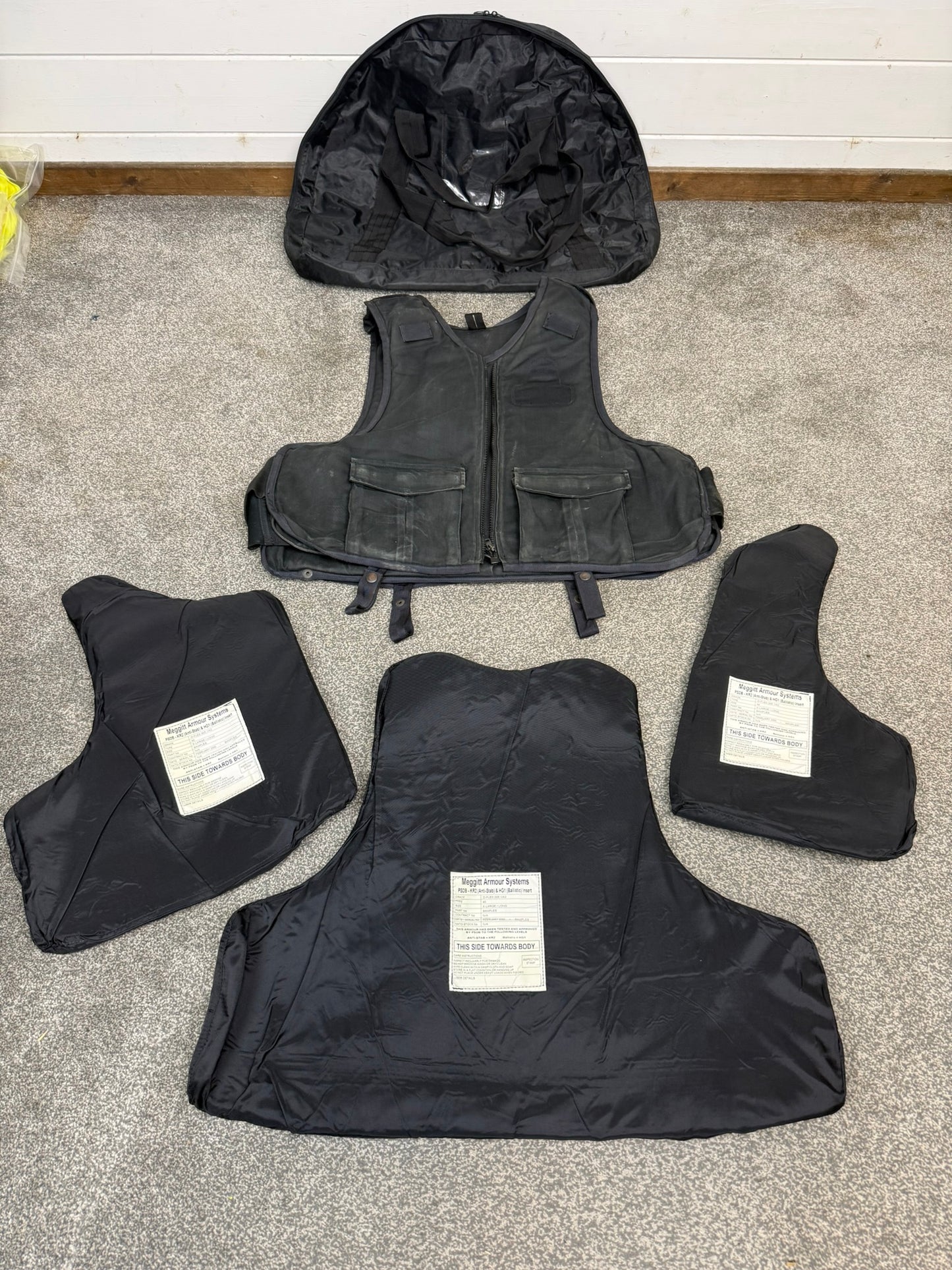 Ex Police Meggitt Body Armour Vest X LARGE Anti Stab & Ballistic HG1 & KR2
