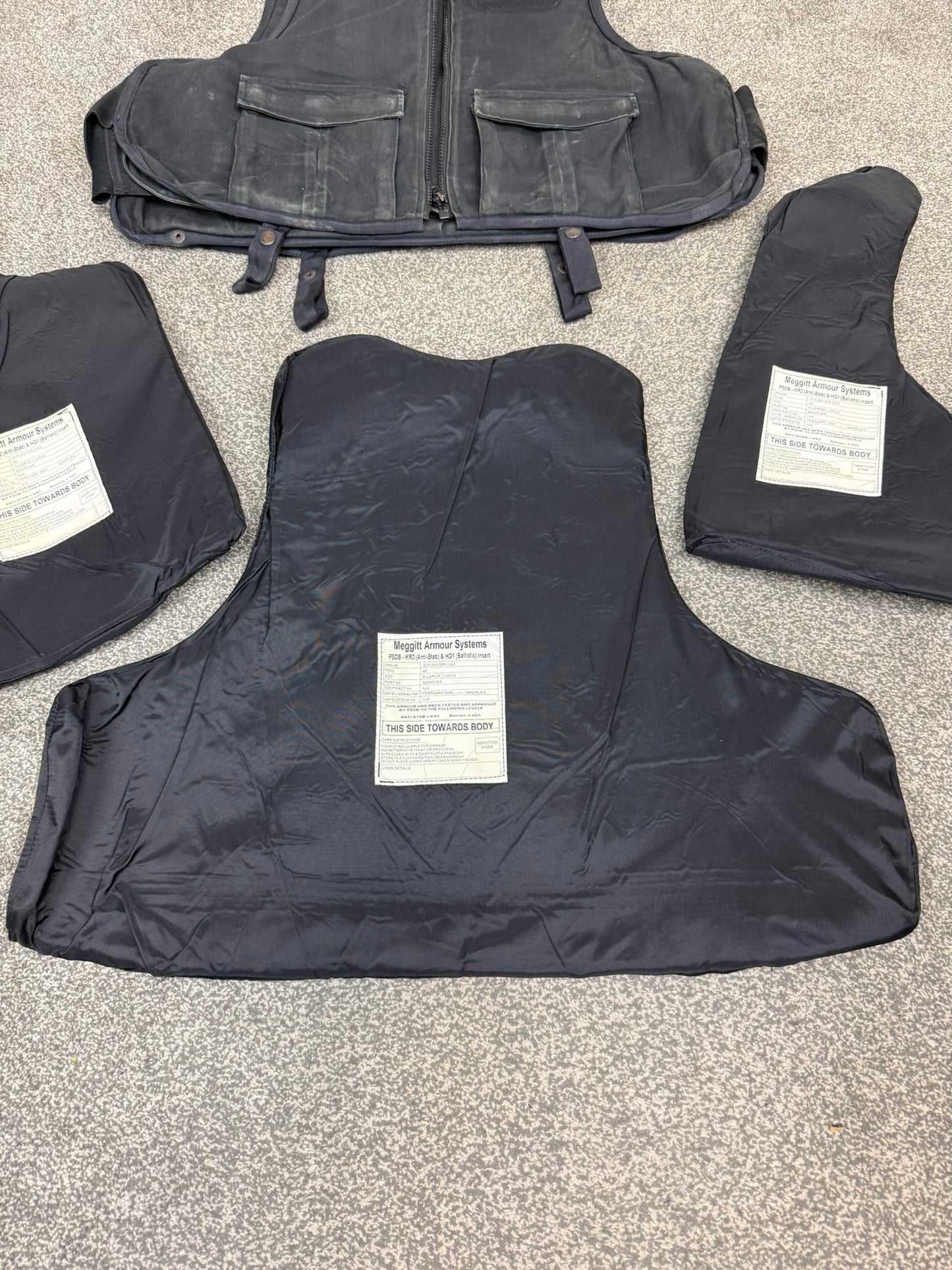 Ex Police Meggitt Body Armour Vest X LARGE Anti Stab & Ballistic HG1 & KR2