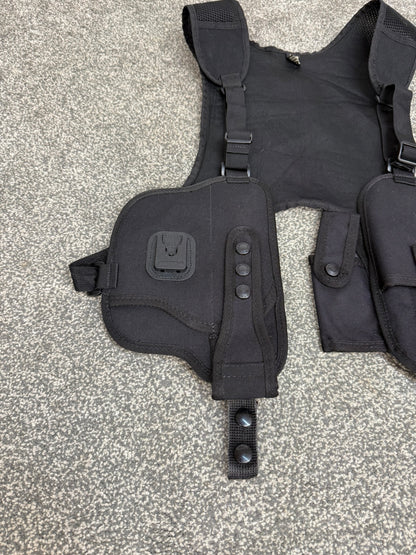 Ex Police Covert Shoulder Harness Security Close Protection Klickfast Cuff Baton CS Pouch