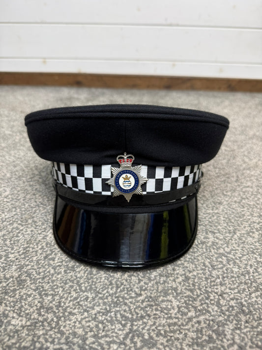 Ex Cambridgeshire Constabulary Police Peak Cap 58cm Obsolete Collector