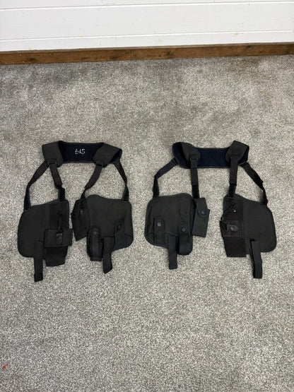 Ex Police Covert Shoulder Harness Security Close Protection Radio Cuff Baton CS Pouch