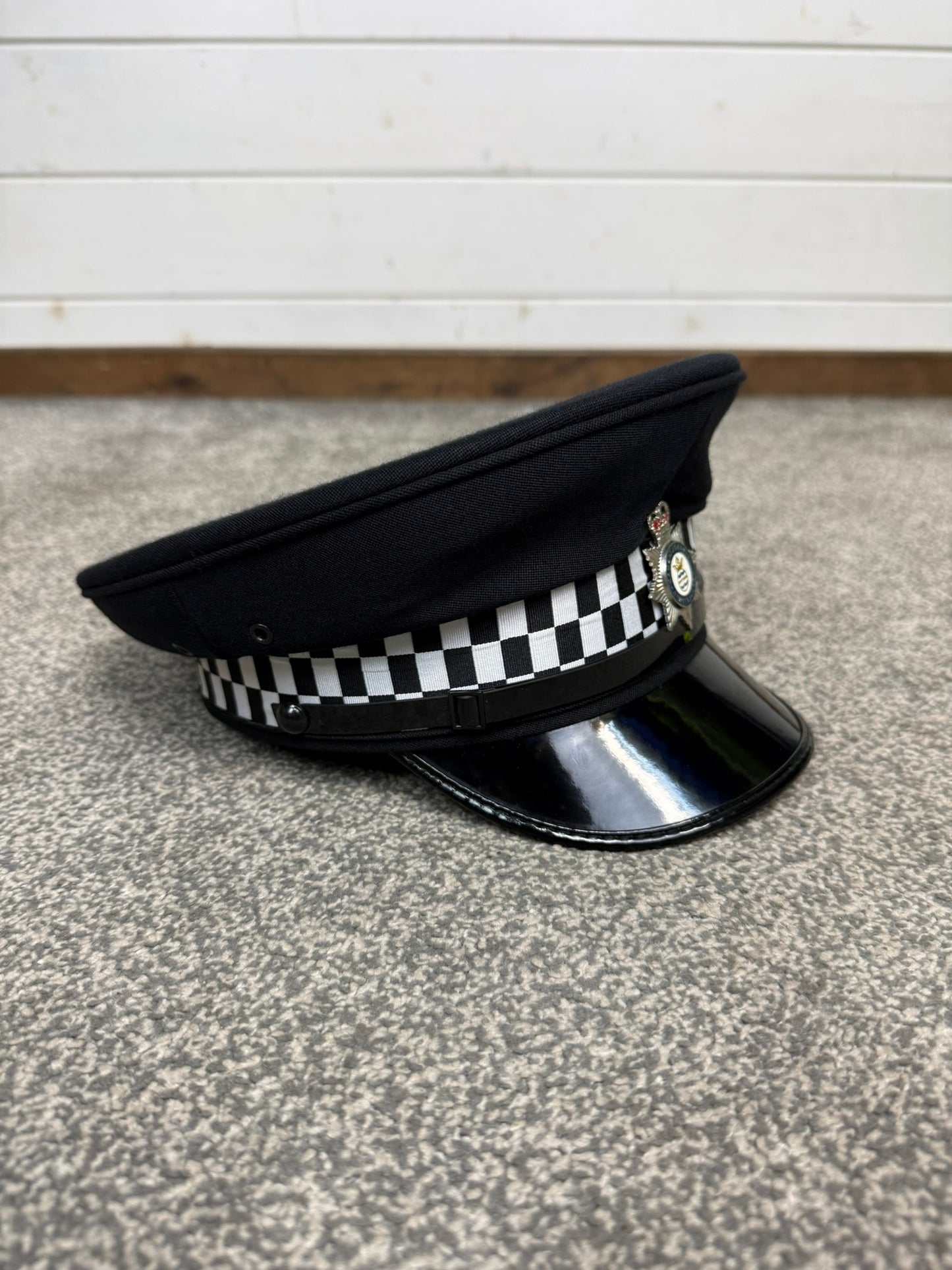 Ex Cambridgeshire Constabulary Police Peak Cap 58cm Obsolete Collector