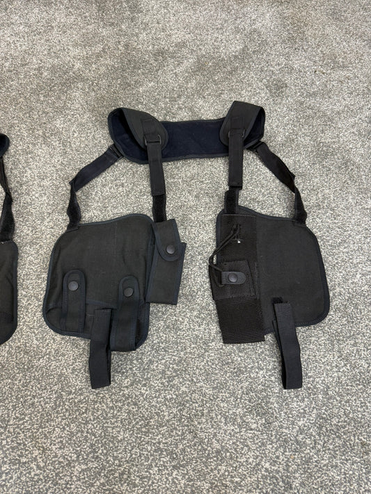 Ex Police Covert Shoulder Harness Security Close Protection Radio Cuff Baton CS Pouch