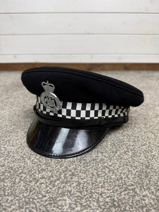 Ex Suffolk Constabulary Police Peak Cap 58cm Obsolete Collector