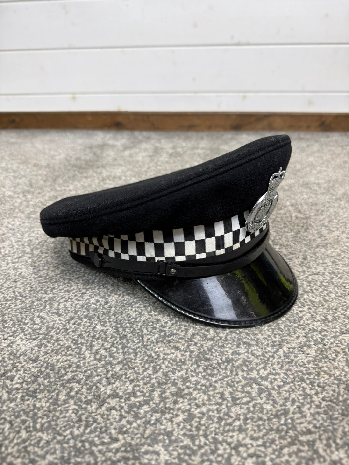 Ex Suffolk Constabulary Police Peak Cap 58cm Obsolete Collector